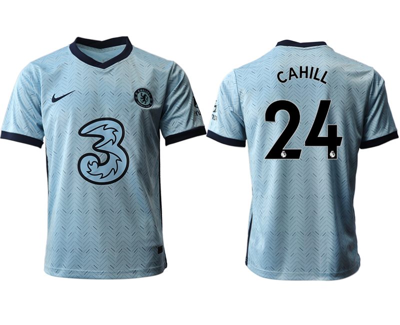 Men 2020-2021 club Chelsea away aaa version #24 Light blue Soccer Jerseys